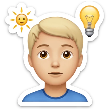 person looking up left sticker