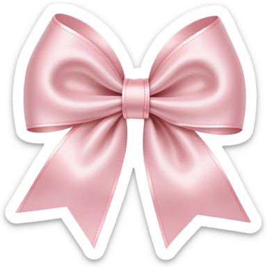 light pink bow on light pink bow sticker
