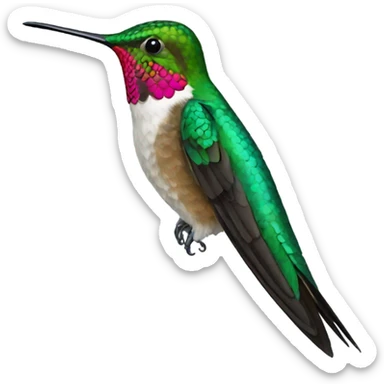 Bracket tail hummingbird sticker
