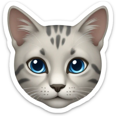 cat azul alienigena sticker