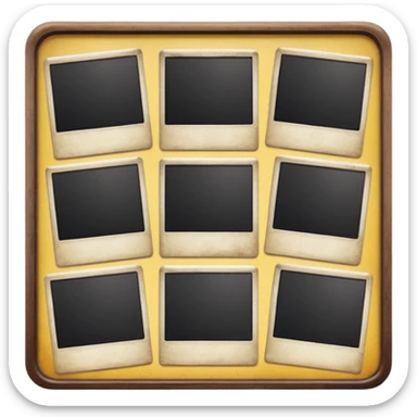 board with 8 polaroid photo sticker