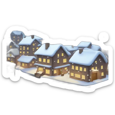 Snowing city sticker