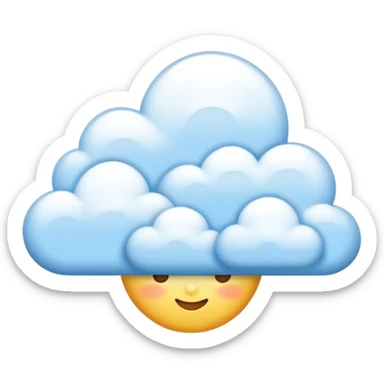 blue sky with fluffy white clouds and sunlight, no faces sticker