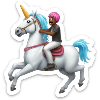 Popsicle riding unicorn sticker