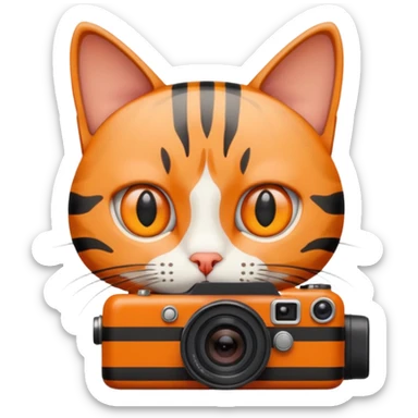 photographer cat sticker