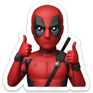 deadpool thumbs up emoji sticker