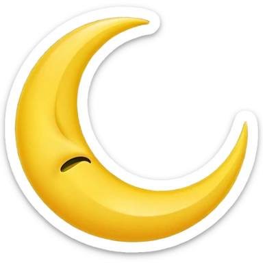 yellow half moon sticker