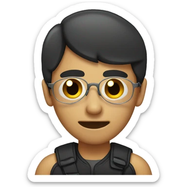 Normal emoji with eye patch sticker