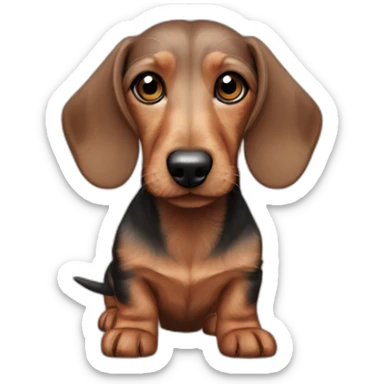Wirehair dachshund sticker