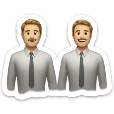 dos hombres hasta la cintura sticker