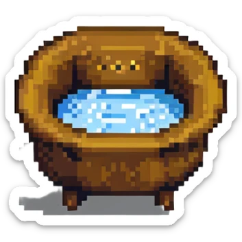 Barcelona poop pixel art sticker