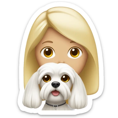blonde maltese with a mistress sticker
