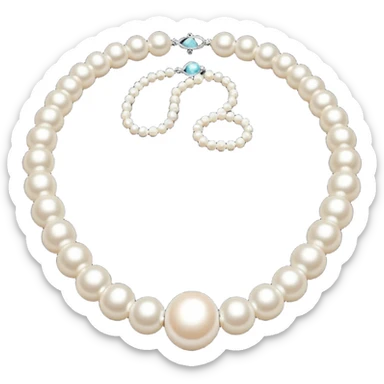 Pearl necklace sticker