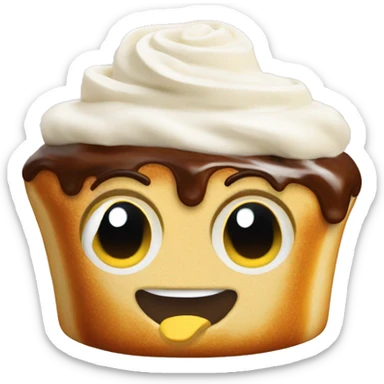 Cinnabon with cream  sticker