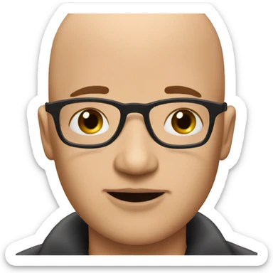 bald guy with lipstick stain  sticker