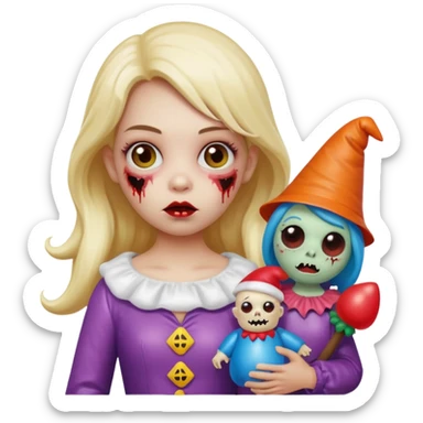   jeff koons inflatable puffy halloween girl zombie gnome sticker