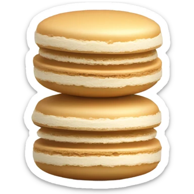 three stacked vanilla macaroons sticker
