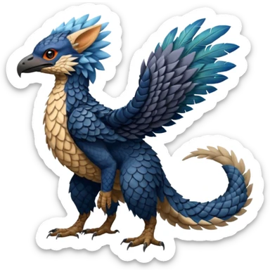 Trico-Fionbri-Vernid-Nargacuga-fusion, full body sticker