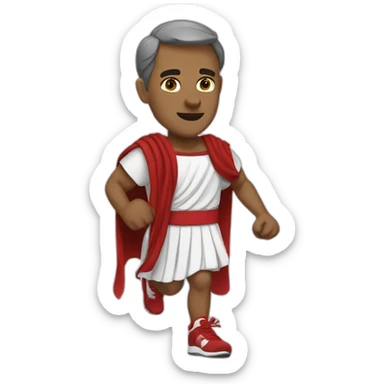 Julius caesar wearing running shoes sticker