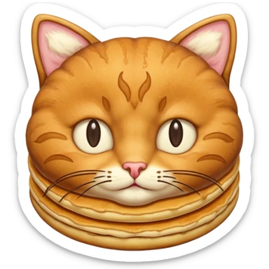 cat as pancake sticker