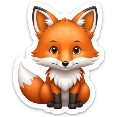 Furry fox sticker
