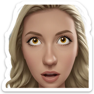 blonde girl close up portrait sticker