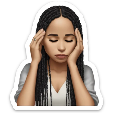 zoe kravitz face palm sticker