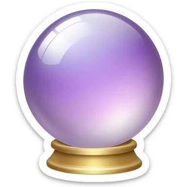 crystal ball sparkles glossy Pastel lilac-gradient sticker