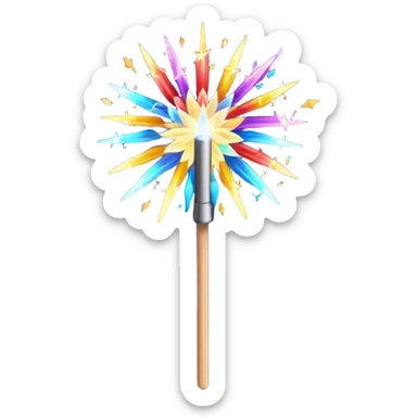 sparkler on a stick sticker