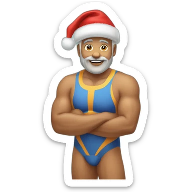 Père Noël en maillot bain  sticker