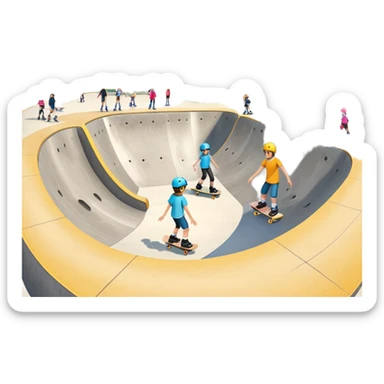 skate park for roller bladers sticker