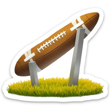 American football yellow field goal post sticker