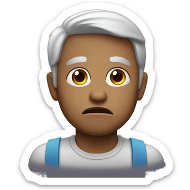 concerned emoji sticker