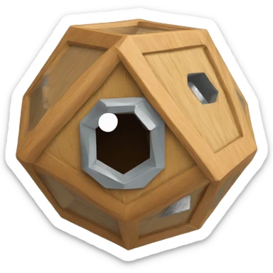 Truncated Icosahedron birdhouse  sticker