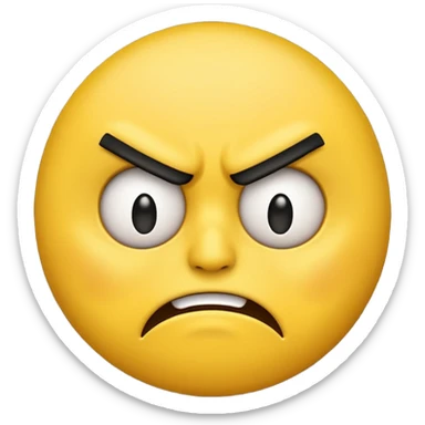 A regular emoji but sad and mad at the same time sticker