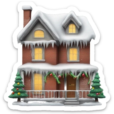 Christmas house sticker
