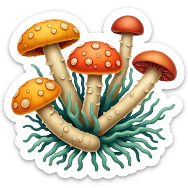 bacteria and fungi sticker