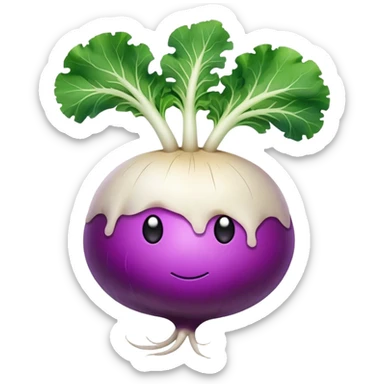 Turnip purple and white without face without leafs sticker