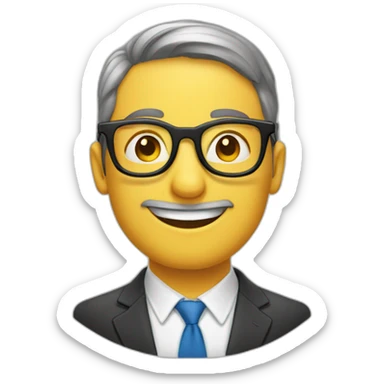 Lunettes, avec une plus grande que l’autre sticker