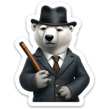 Polar bear gangsta  sticker