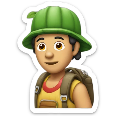 El chavo holds cannabis sticker