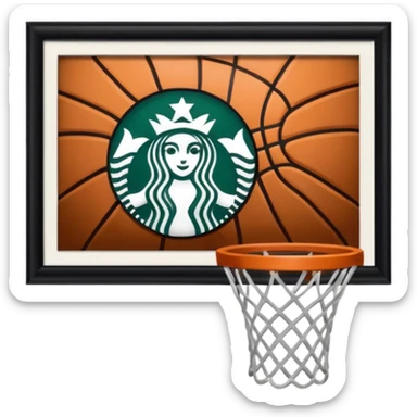 Starbucks basketball sticker