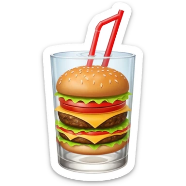 burger and drink sticker