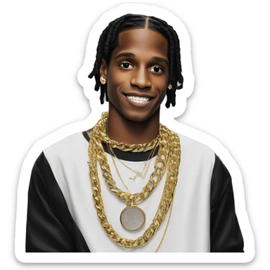 asap rocky with jewelry sticker