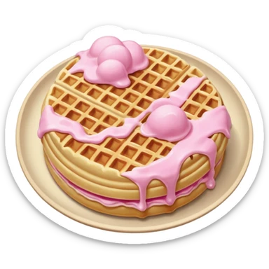 waffle dough is pink sticker
