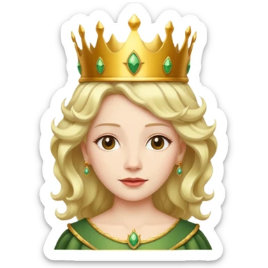 The queen with vine-like hair sticker