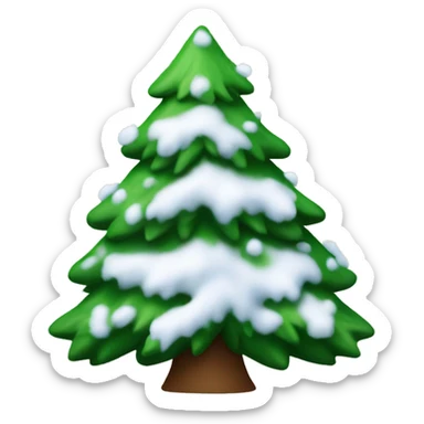 Sapin avec neige sticker