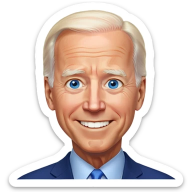 Joe Biden blue eyes smiling sticker