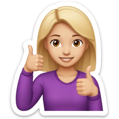 

a girl with a thumb ups and one with thumbs odwnv



 sticker