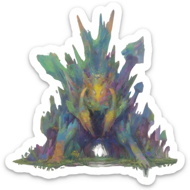  Epic painted artistic abstract complex detailed aesthetic-Fakémon-creature-scenery sticker